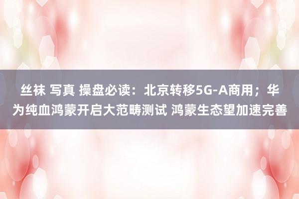 丝袜 写真 操盘必读：北京转移5G-A商用；华为纯血鸿蒙开启大范畴测试 鸿蒙生态望加速完善