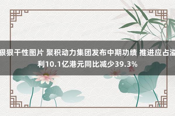 狠狠干性图片 聚积动力集团发布中期功绩 推进应占溢利10.1亿港元同比减少39.3%