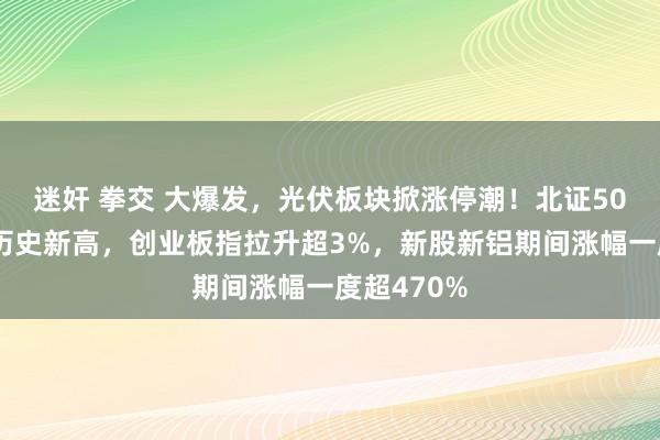 迷奸 拳交 大爆发，光伏板块掀涨停潮！北证50指数再创历史新高，创业板指拉升超3%，新股新铝期间涨幅一度超470%